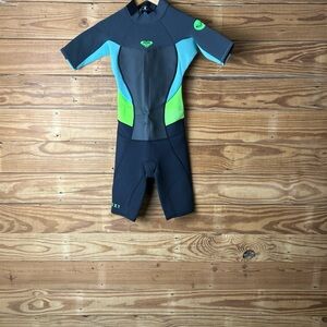 Roxy Kids Swim Rashguard in Blue and Green